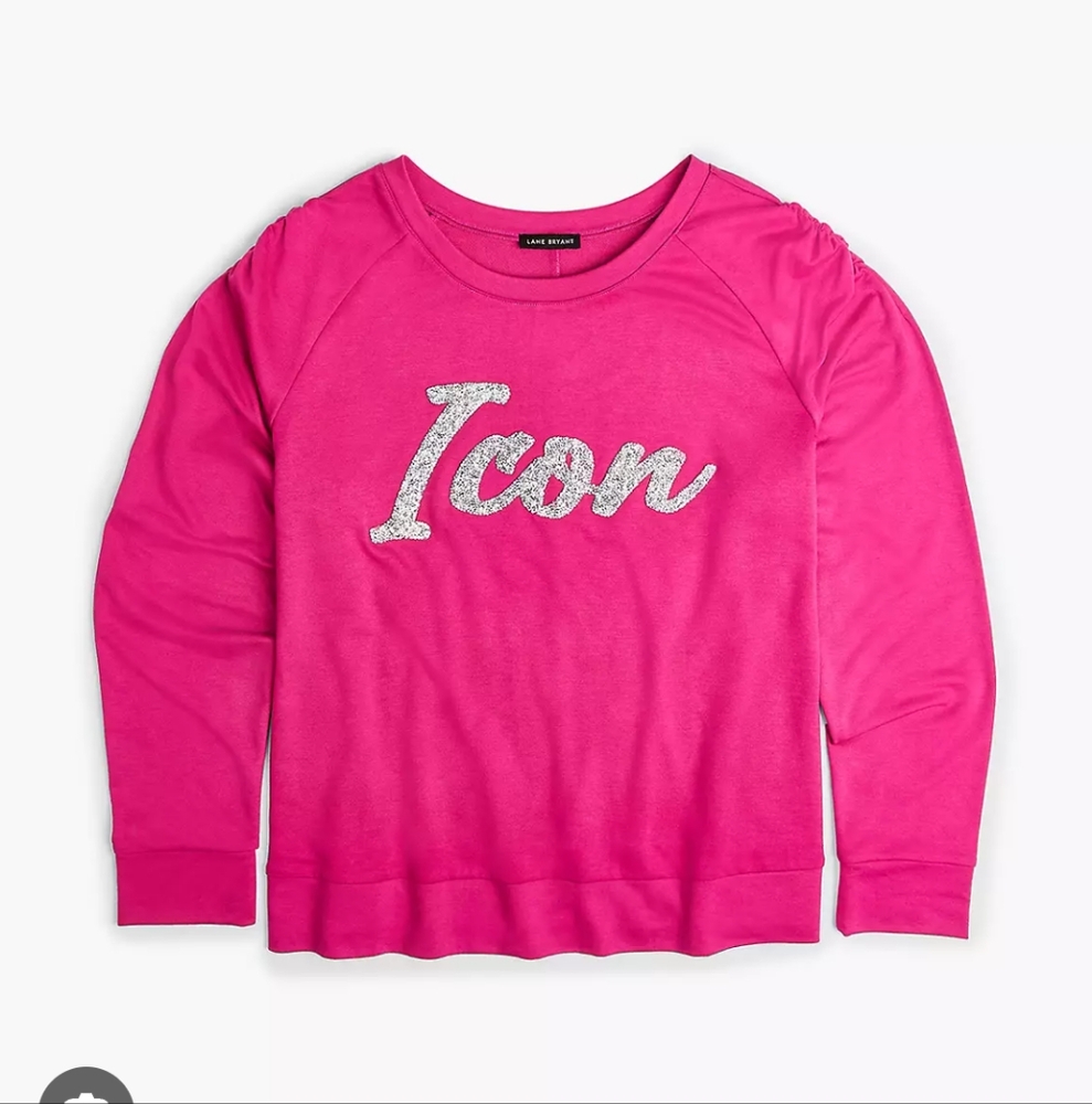 Classic Crew-Neck Icon Graphic Sweatshirt By Lane Bryant